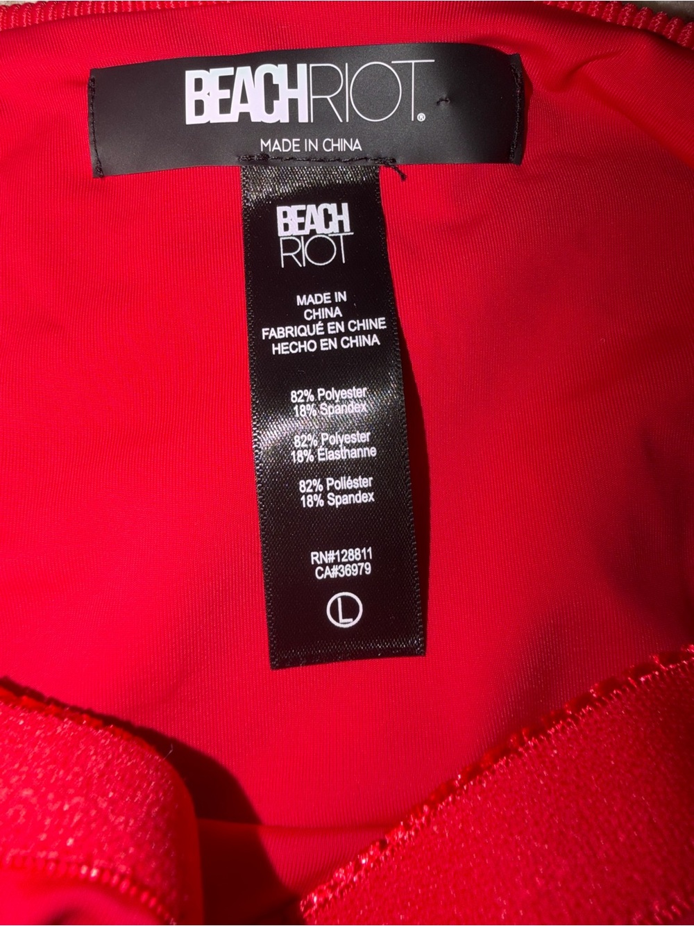 NWOT Beach Riot Red One-Piece Swimsuit with Tie Straps and Belt - Picture 3 of 5